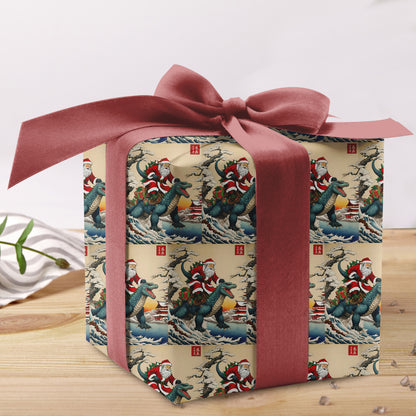 Godzilla Santa Wrapping Paper