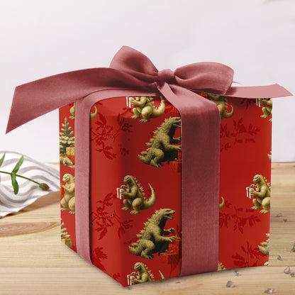 Godzilla Christmas Wrapping Paper