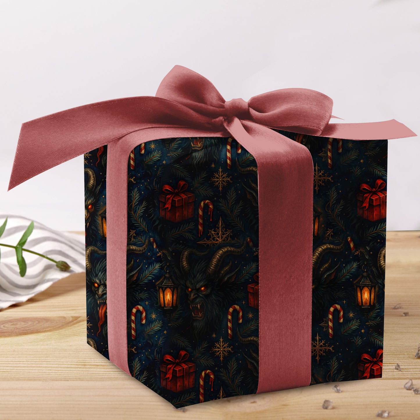 Gothic Krampus Christmas Wrapping Paper