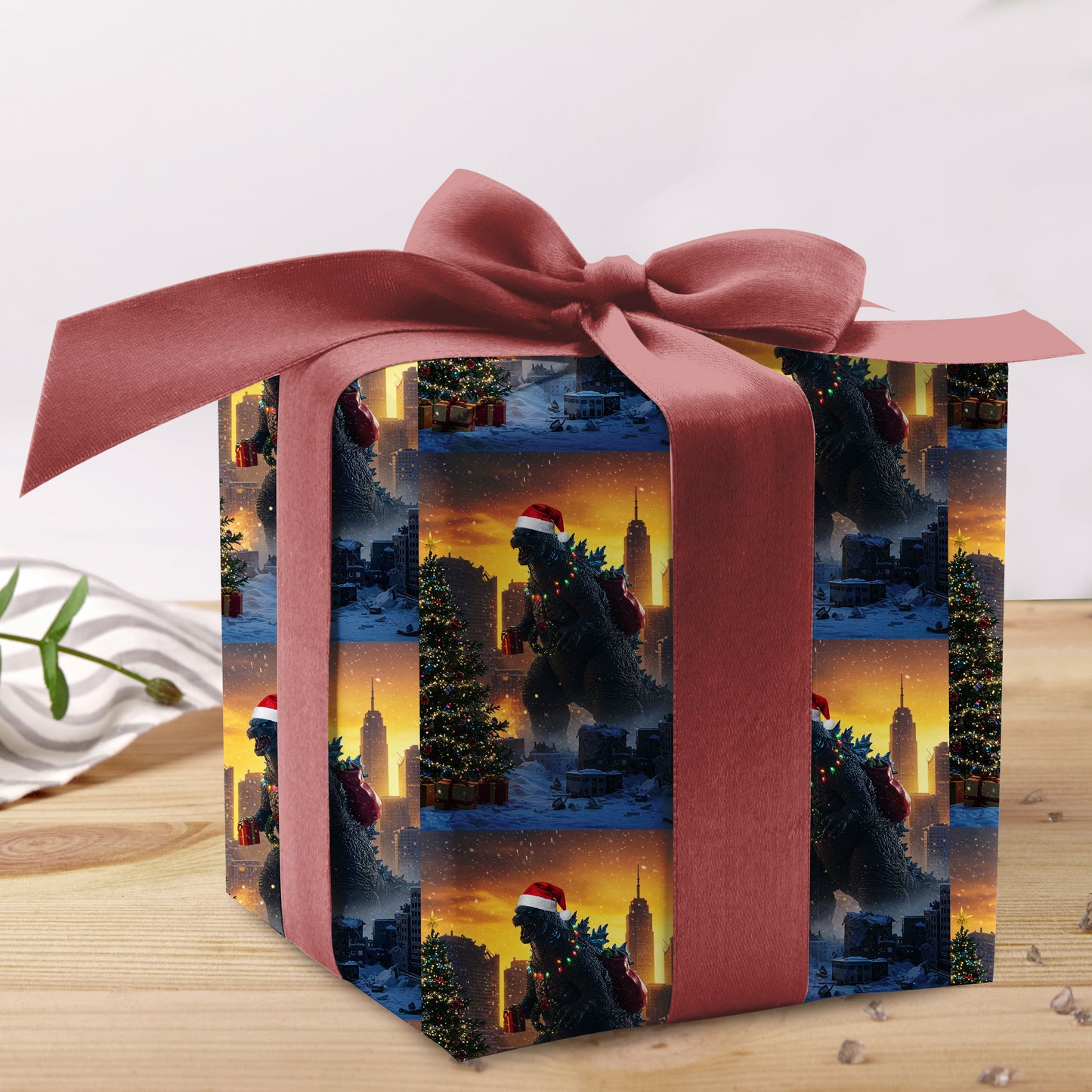 Godzilla Christmas Wrap Gifts