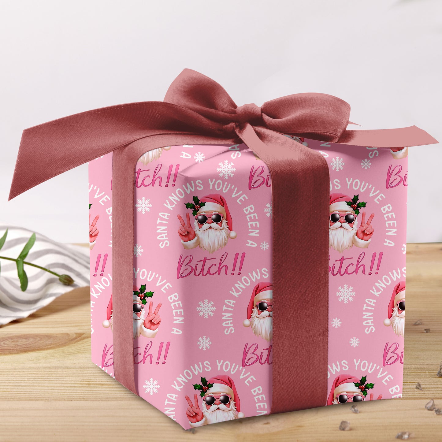 Funny Santa Wrapping Paper