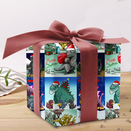 Godzilla Christmas Wrapping Paper Gift