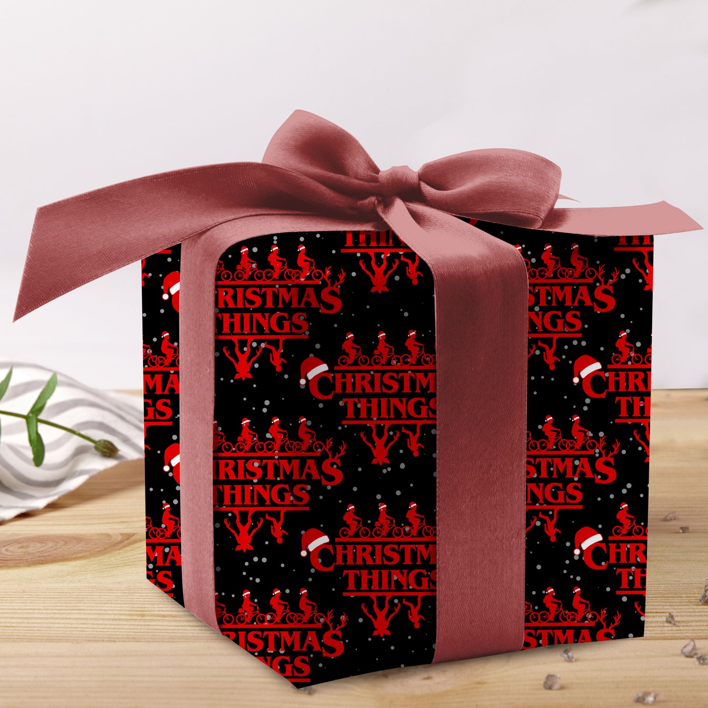 Stranger Things Christms Wrap Gift