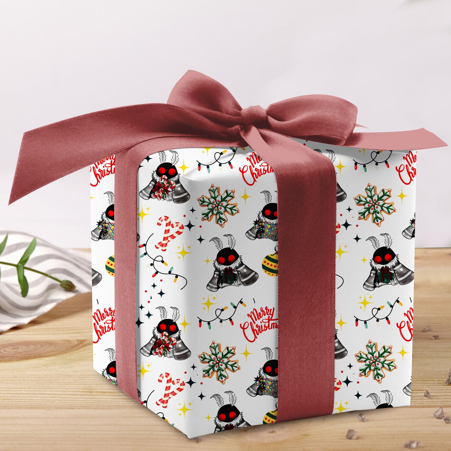 Mothman Wrapping Paper Gift Christmas
