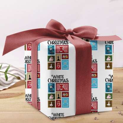 Retro White Christmas Wrapping Paper