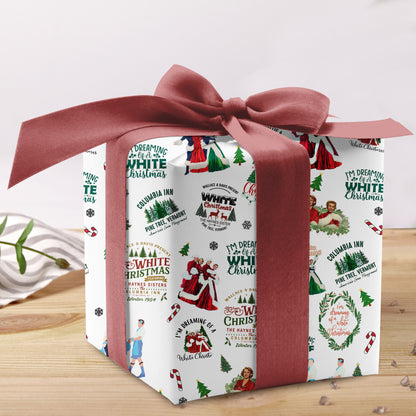White Christmas Wrapping Paper Roll