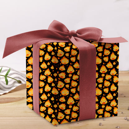 Cute Calcifer Studio Ghibli Wrapping Paper
