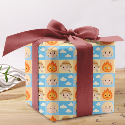 Howl's Moving Castle Calcifer Wrapping Paper
