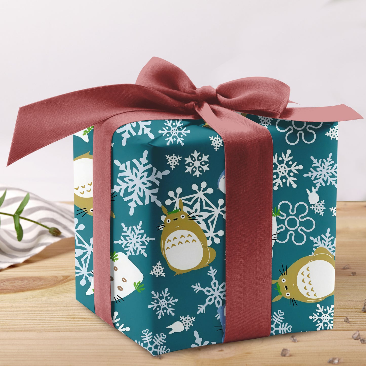 Totoro Christmas Wrapping Paper Sheet