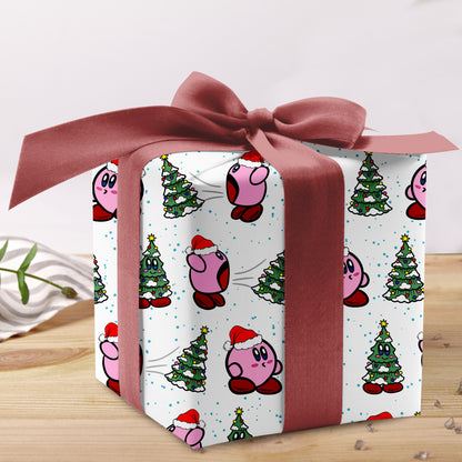 Kirby Nintendo Wrapping Paper, Cute Pink Gamer Gift Wrap