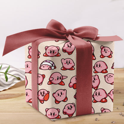 Nintendo Kirby Gift Wrap, Funny Wrapping Paper for Gamers