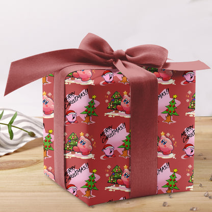 Retro Kirby Gift Wrap, Nintendo Wrapping Paper for Fans