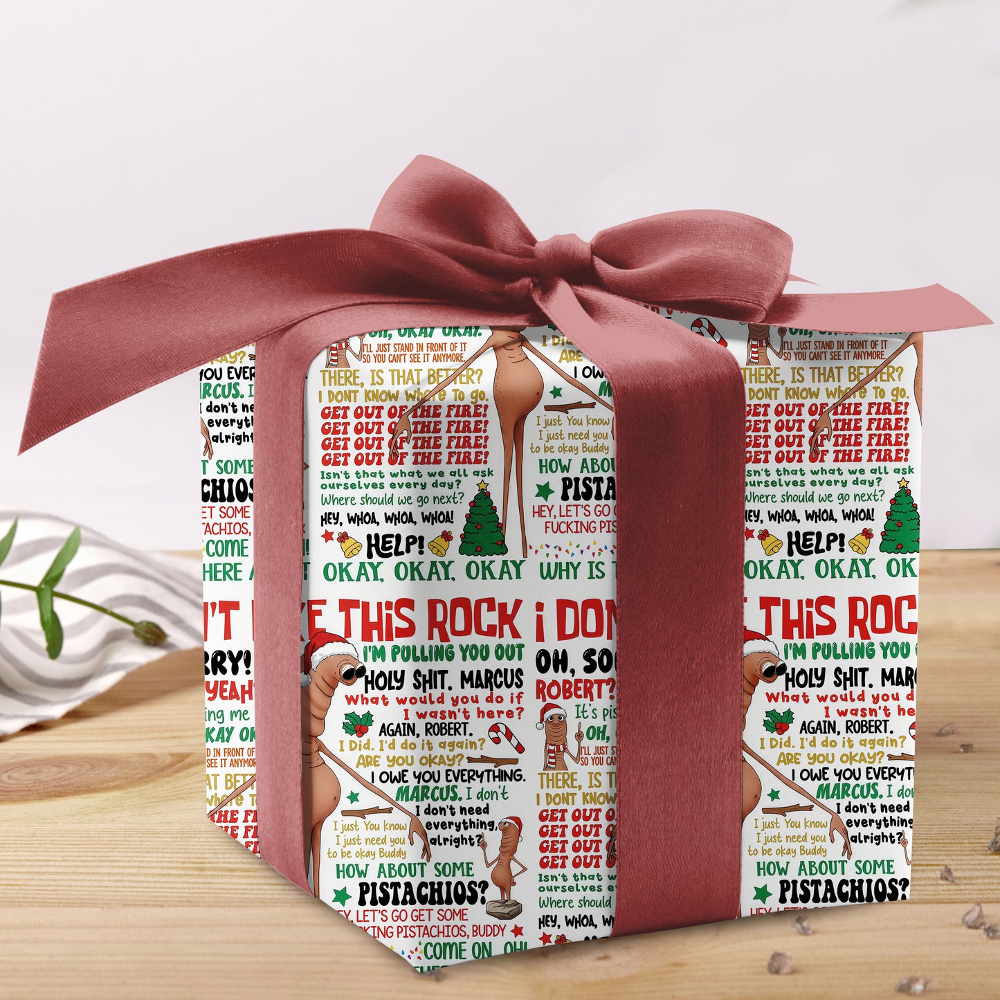 I Don't Like This Rock Wrapping Paper Christmas Gift
