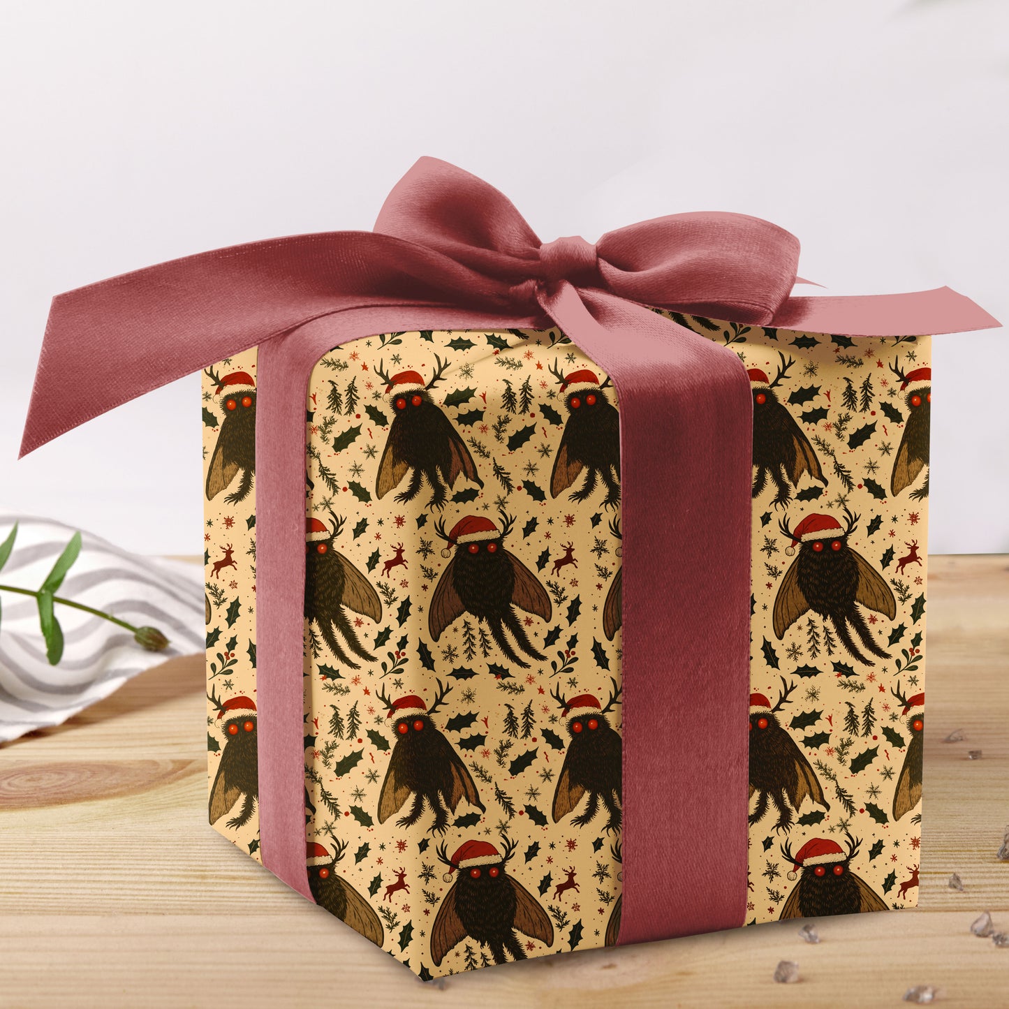 Mothman Merry Wrapping Paper Roll