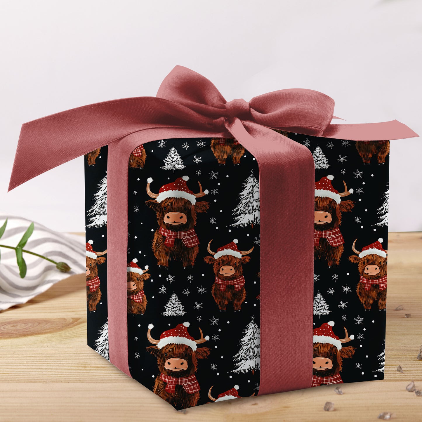 Mooey Christmas Cows Wrapping Paper