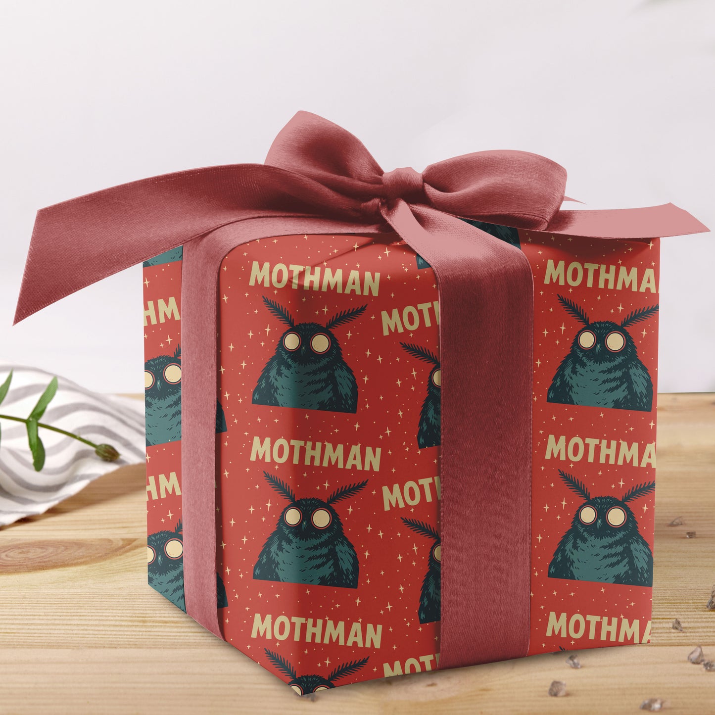 Mothman Christmas Wrapping Paper Roll