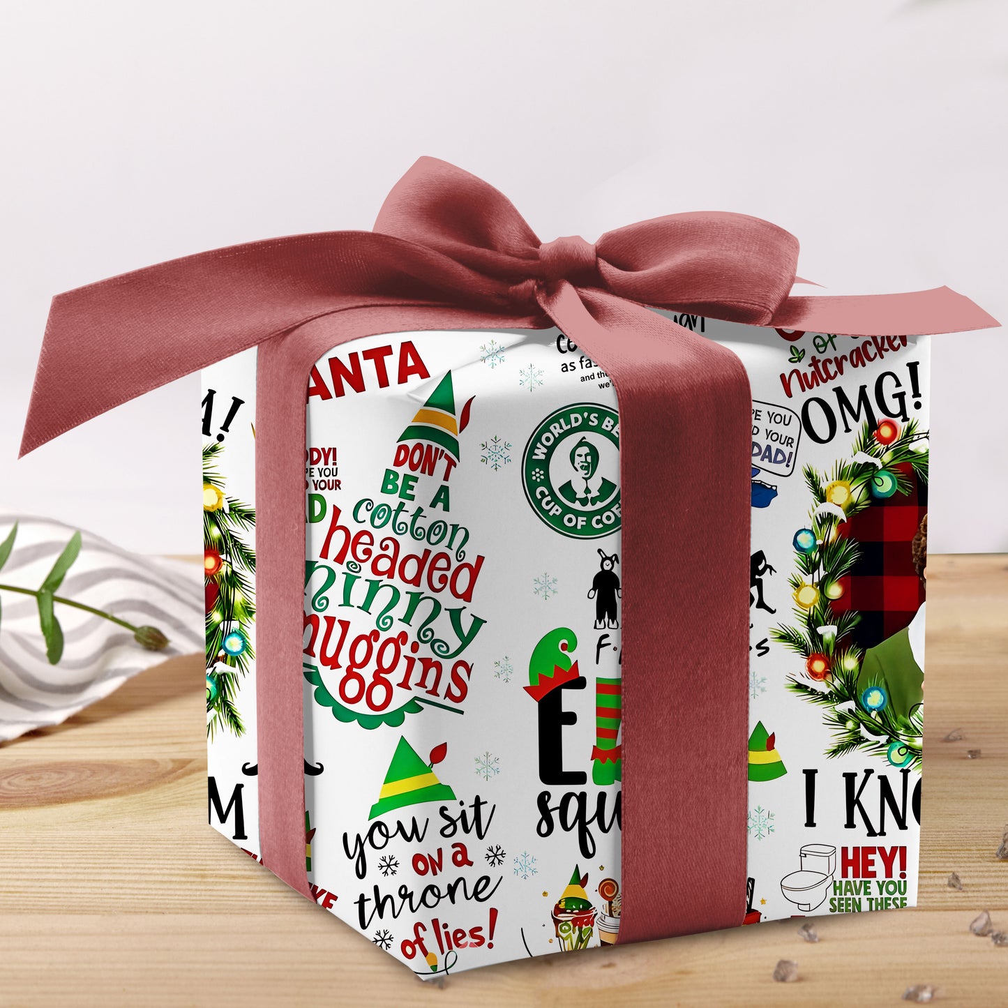 ELF Wrapping Paper, ELF christmas movie Wrap Gift, christmas Paper