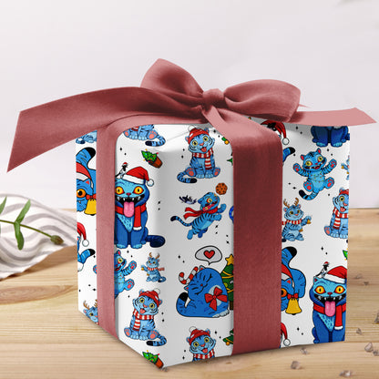 Demon Hunters Derpy Christmas Cat Wrapping Paper