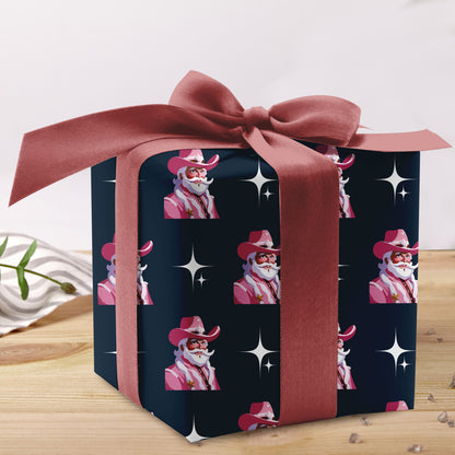 Cowboy Santa Christmas Wrap Gifts