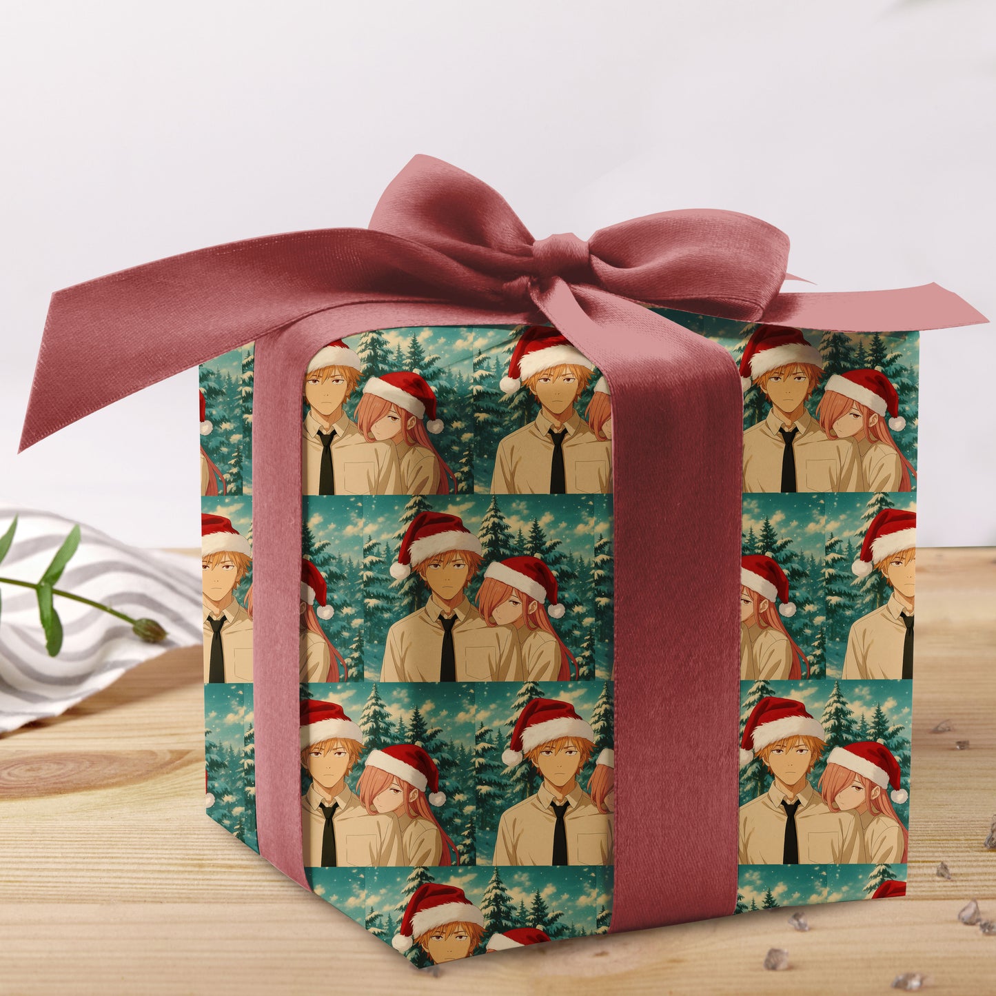 Chainsaw Man For Xmas Holiday Gift Wrap