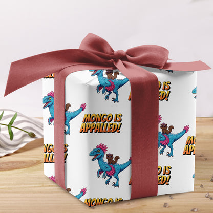 Dinosaur And Cat Wrapping Paper