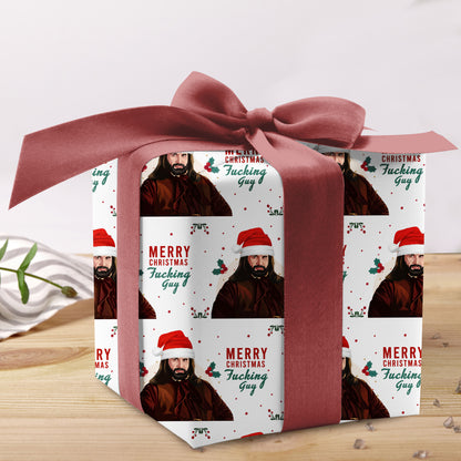 Creepy Paper Santa Wrapping Paper