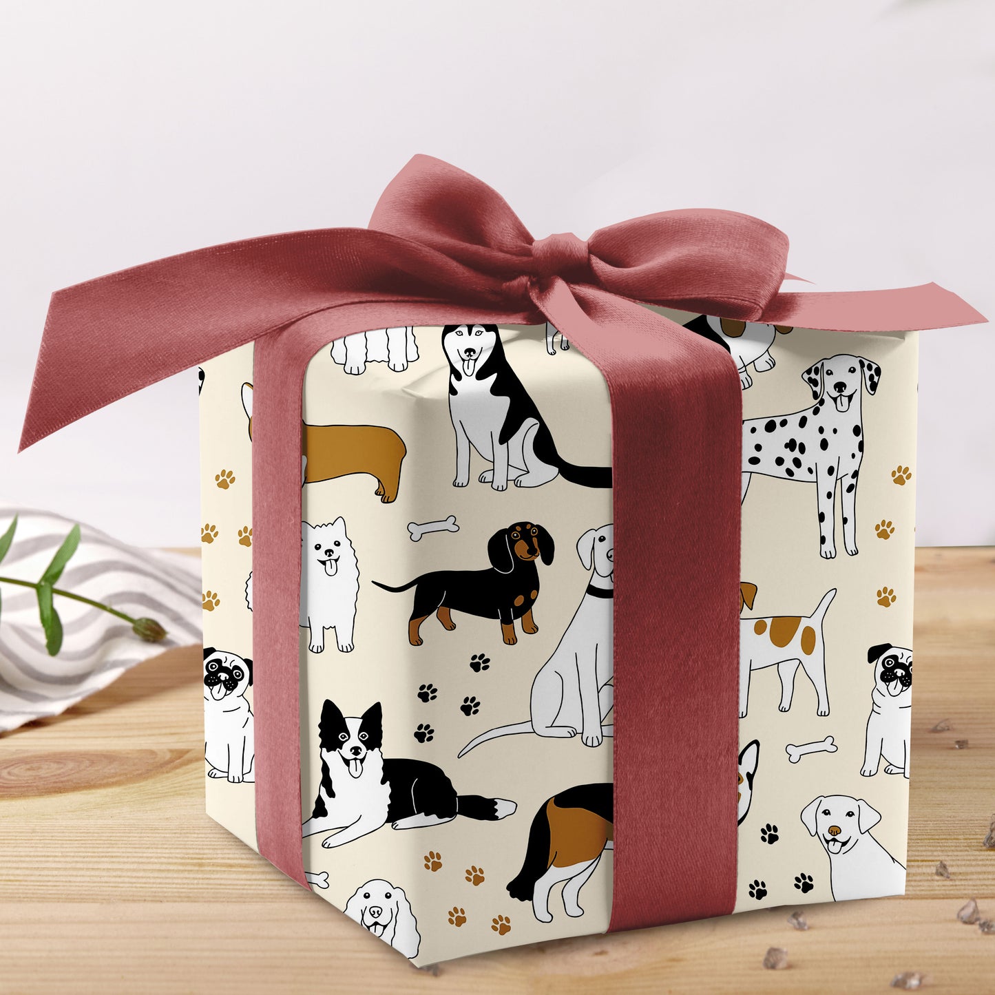 Dalmatian Husky Corgi Dog Wrapping Paper Christmas Gifts
