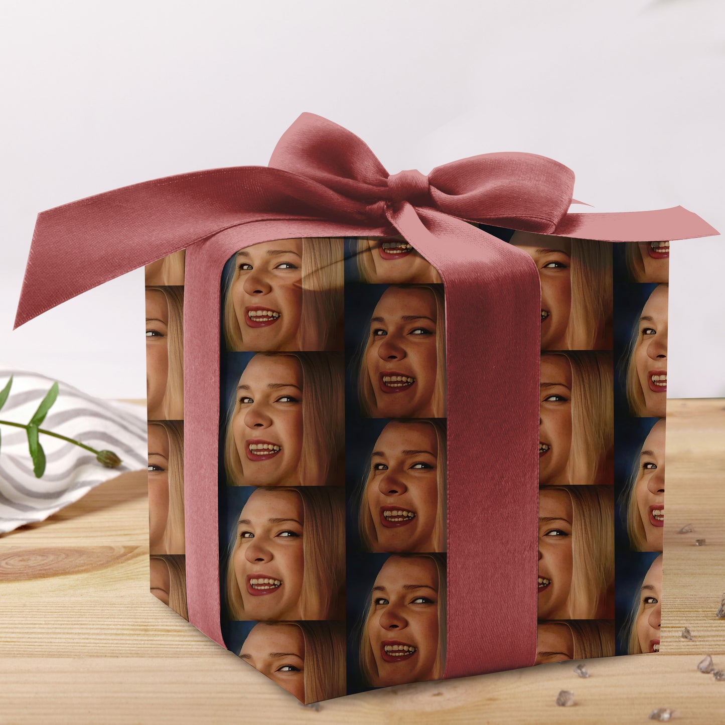 White Chicks Meme Gift Wrap with Holiday Trees