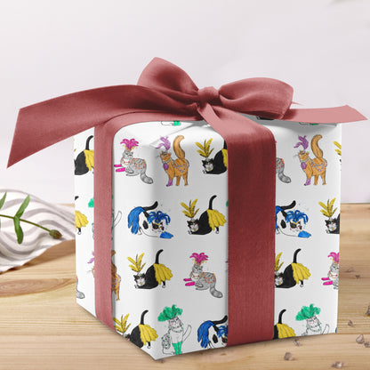 Funny Cat Christmas Wrapping Paper