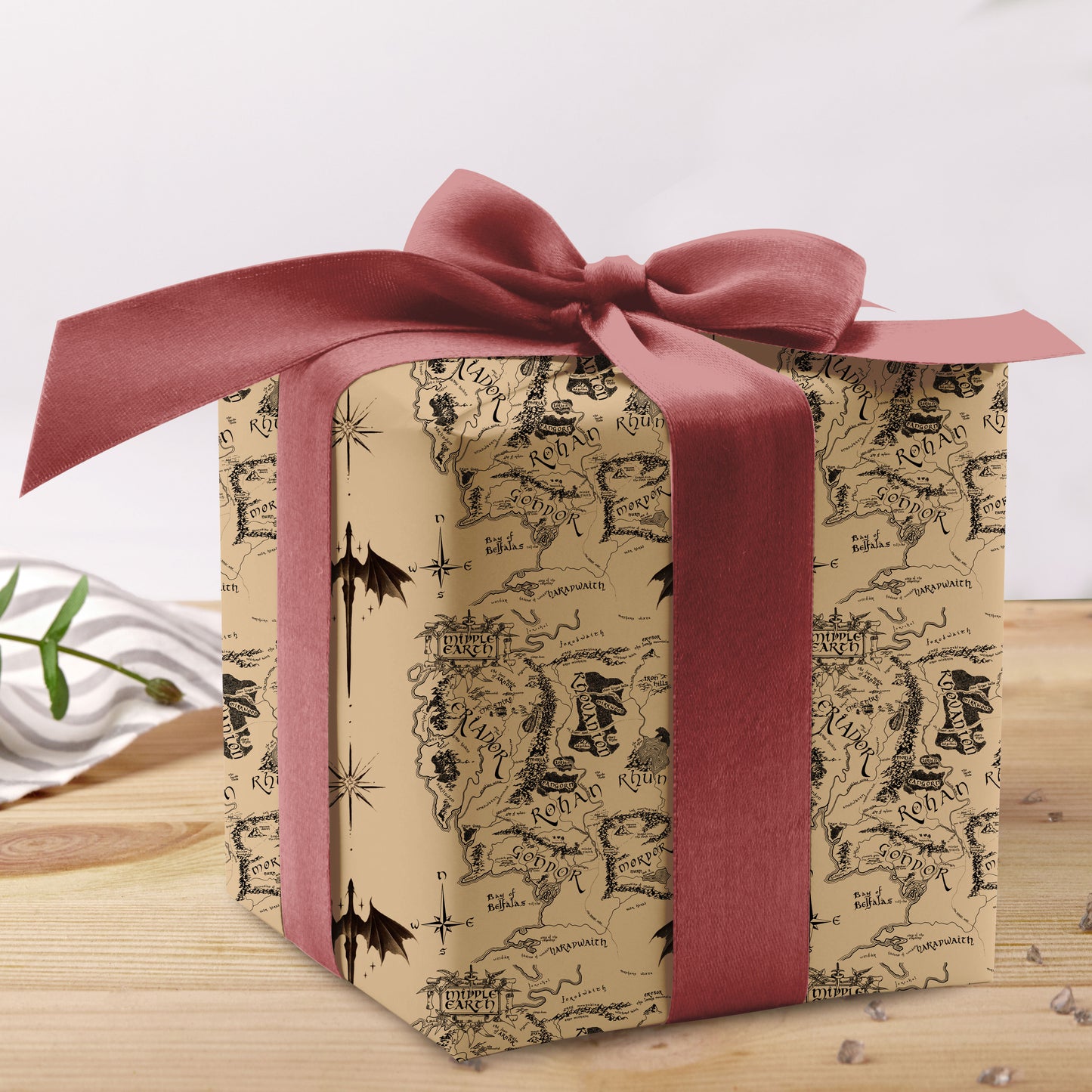 Lord Of The Ring Map Wrapping Paper