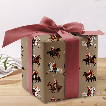 Santa Cowboy Wrapping Paper