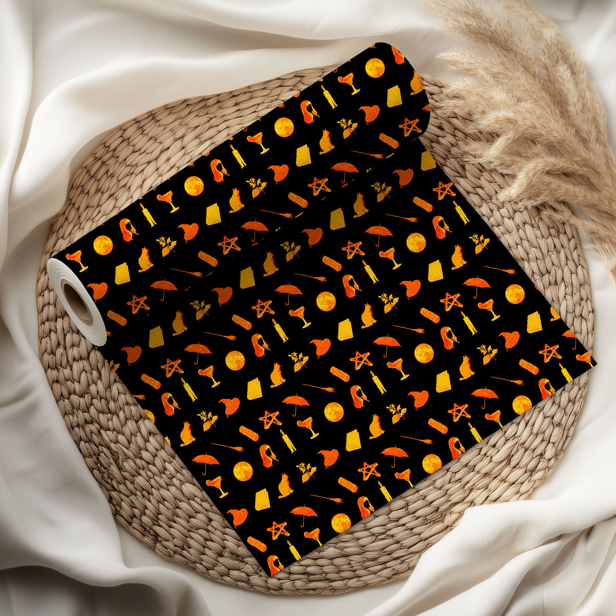 Black Orange Practical Magic Wrapping Paper – Gift Wrap for Fans