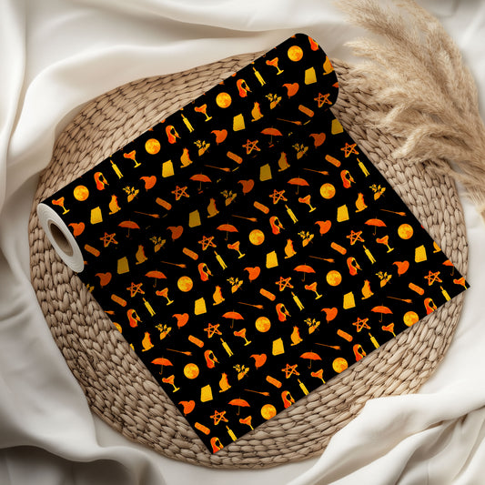 Black Orange Practical Magic Wrapping Paper – Gift Wrap for Fans