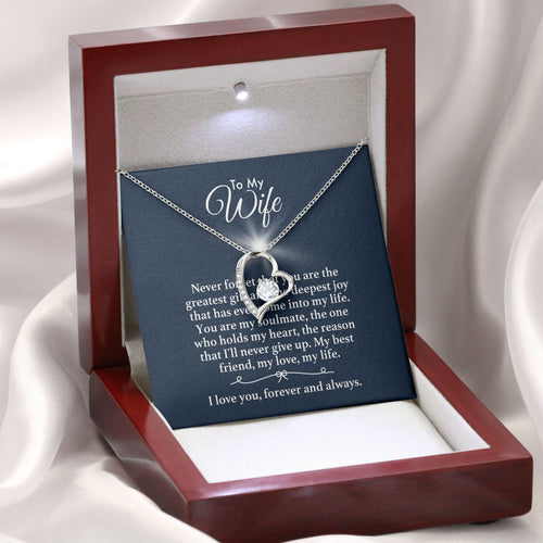 To My Wife Necklace Valentine’s Day Gift for Girlfriend, Fiancée