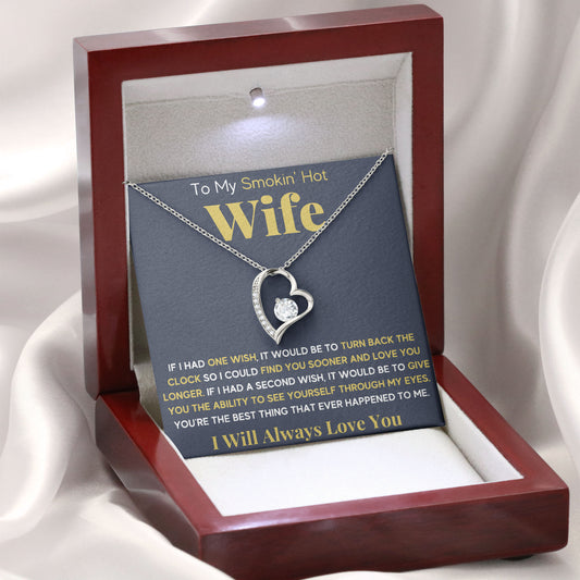 To My Smorking Hot Wife Necklace Valentine’s Day Gift for Girlfriend, Fiancée