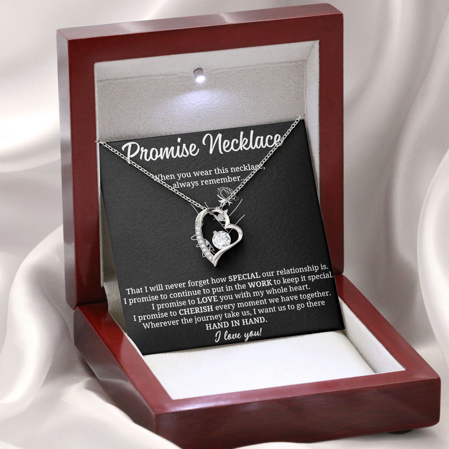Promise Necklace Romantic Jewelry Gift for Her