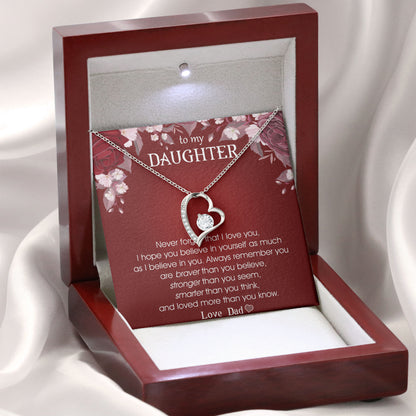 To My Daughter Necklace from Dad Gift