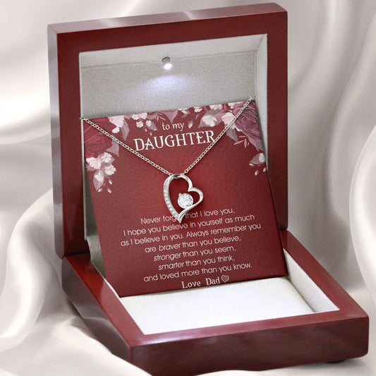 To My Daughter Necklace from Dad Gift