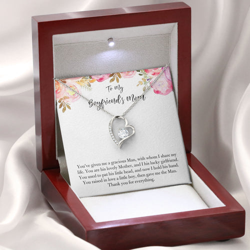 To My Boyfriend's Mom Necklace, Valentines Birthday Mothers Day Wedding Gifts