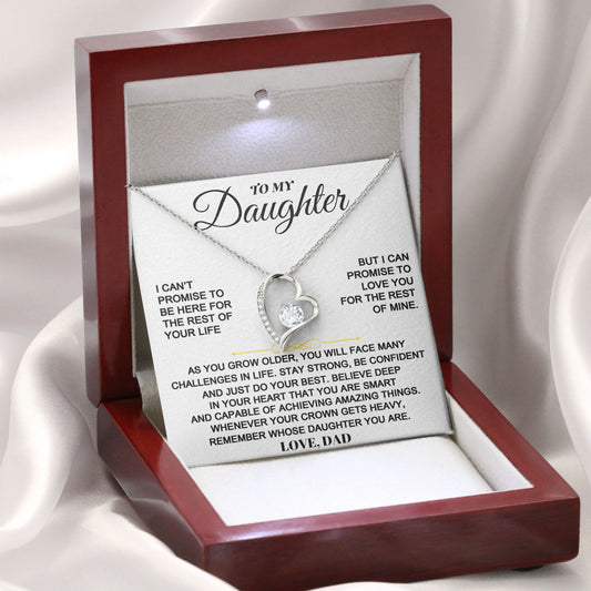 To My Daughter Birthday Necklace Jewelry From Dad