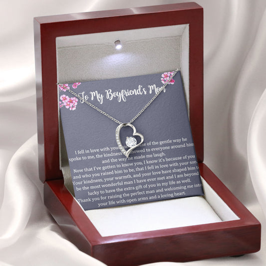 To My Boyfriend's Mom Necklace, Mother's Day with Message Card and Box Meaning, Gifts for Women Necklace