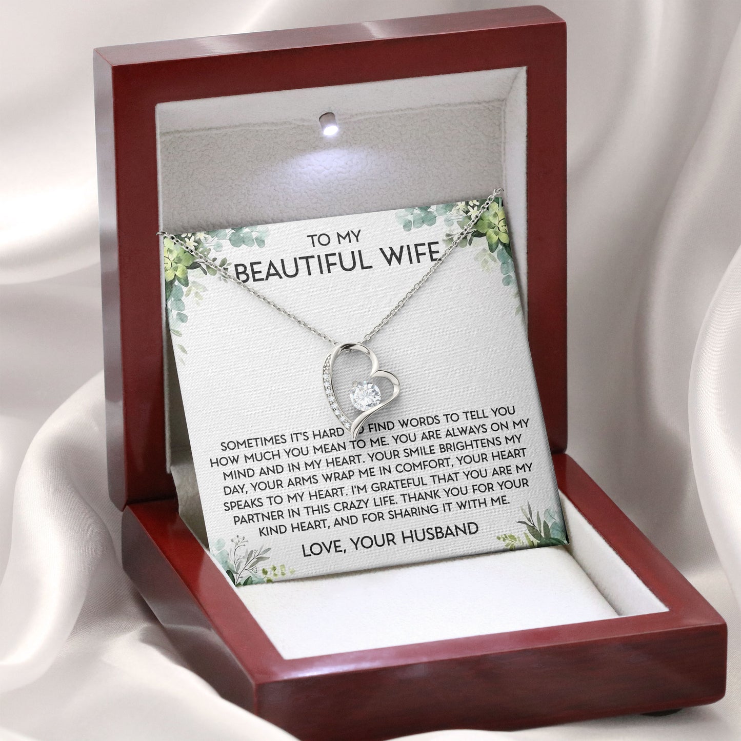 To My Beautiful Wife Sentimental Birthday Valentine's Day Gift for Her