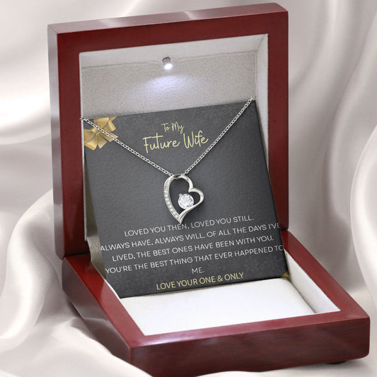 To My Beautiful Wife Necklace Sentimental Birthday Valentine's Day Gift for Her