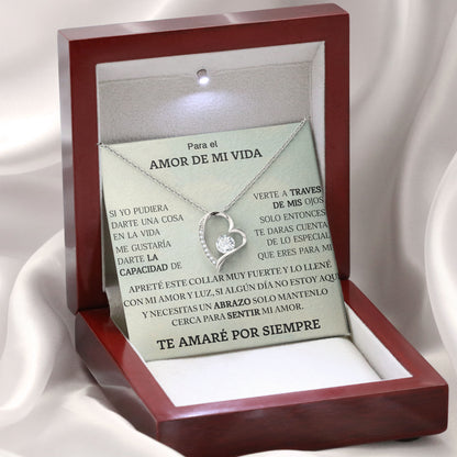 Para El Amor De Mi Vida Necklace Gift Box with Sentimental Message Card