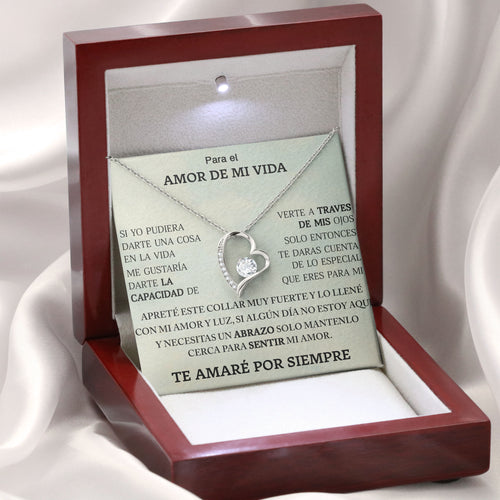 Para El Amor De Mi Vida Necklace Gift Box with Sentimental Message Card