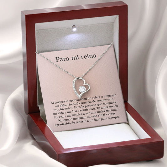Para Mi Reina Necklace with Message Card Gift From Husband