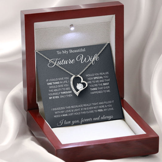 To My Beautiful Future Wife Birthday Jewelry Gifts For My Wife with Message Card Box