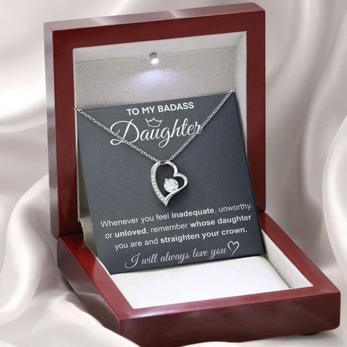 To My Badass Daughter Meaningful Necklace Gift