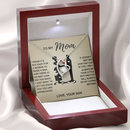 To My Mom Necklace From Your Son, Valentine's Day Birthday Gifts Ideas, Anniversary Keepsake, Mother Gift