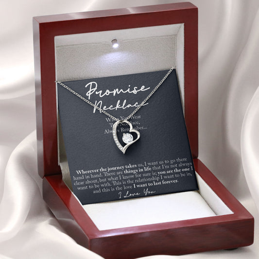 Promise Necklace Sterling Silver Pendant with Message